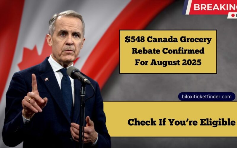 $548 Canada Grocery Rebate Confirmed For August 2025 – Check If You’re Eligible
