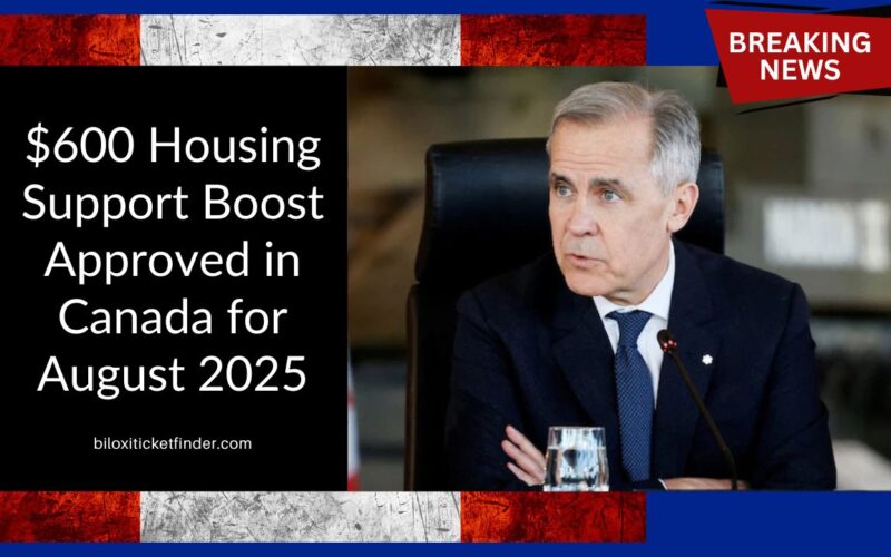 $600 Housing Support Boost Approved in Canada for August 2025 – CRA Eligibility and Payment Guide
